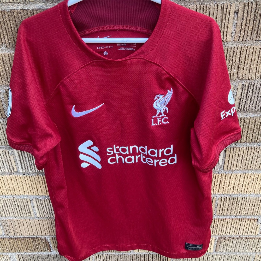 Liverpool FC Youth Medium Nike Soccer Jersey Football Club Red Home Shandil 11
